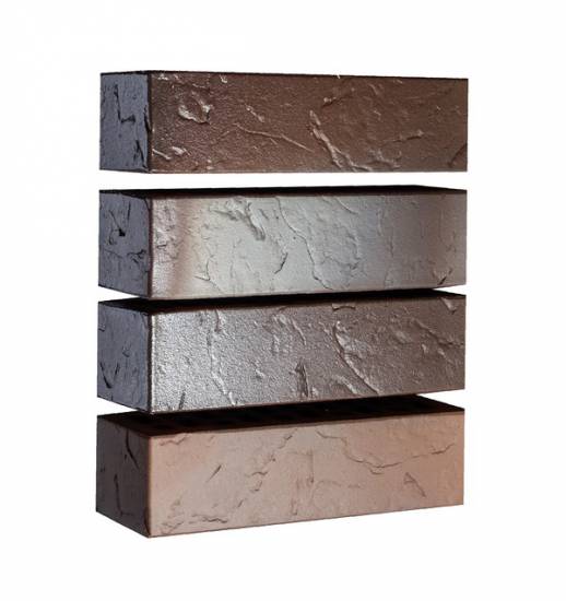 Кирпич керамический Флеш Сланец Графит ЕВРОФОРМАТ 0,7НФ (250х85х65) Магма