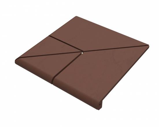 Natural Bordo/Бордо ступень угловая клинкерная 4х составная Экоклинкер