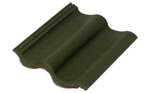 Цементно-песчаная черепица рядовая Sea Wave зеленый